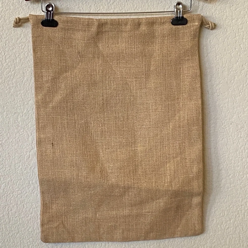 Harrow & Green Burlap Santa Bag for Holiday Gifts Drawstring Size 21”X15.5”